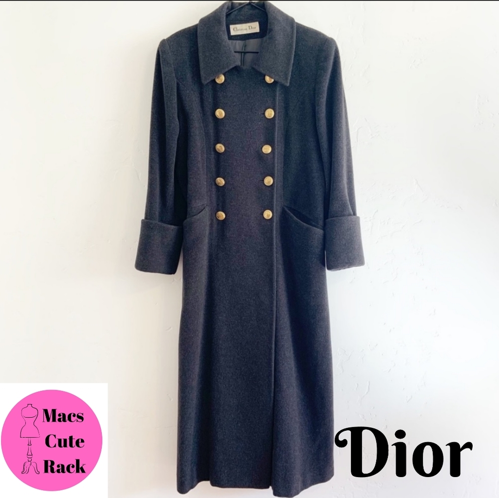 Christian Dior Grey Wool Coat